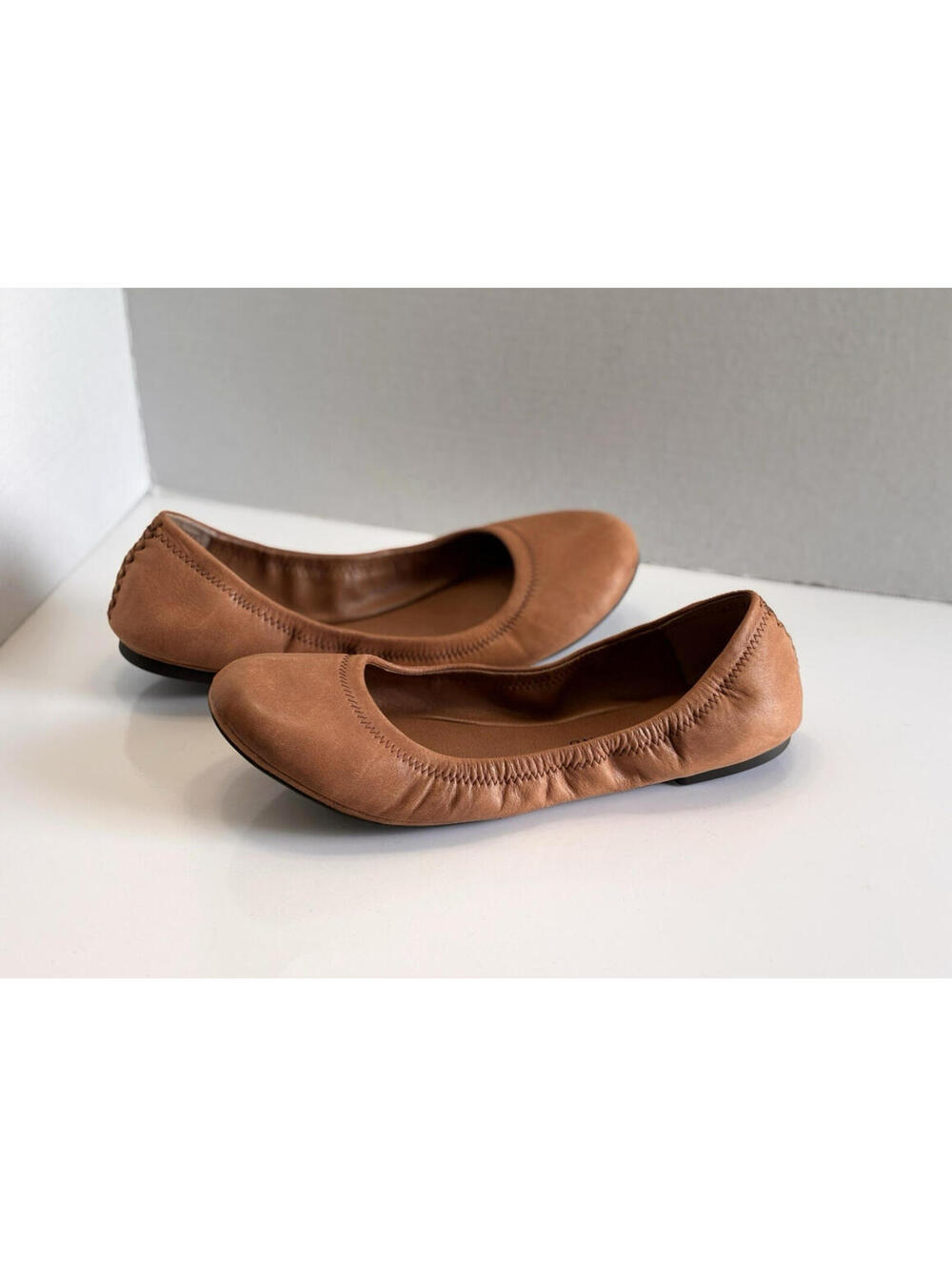 Lucky Brand Emmie Ballet Flat Women's Size 9.5 M Brown Leather Slip-On Comfort